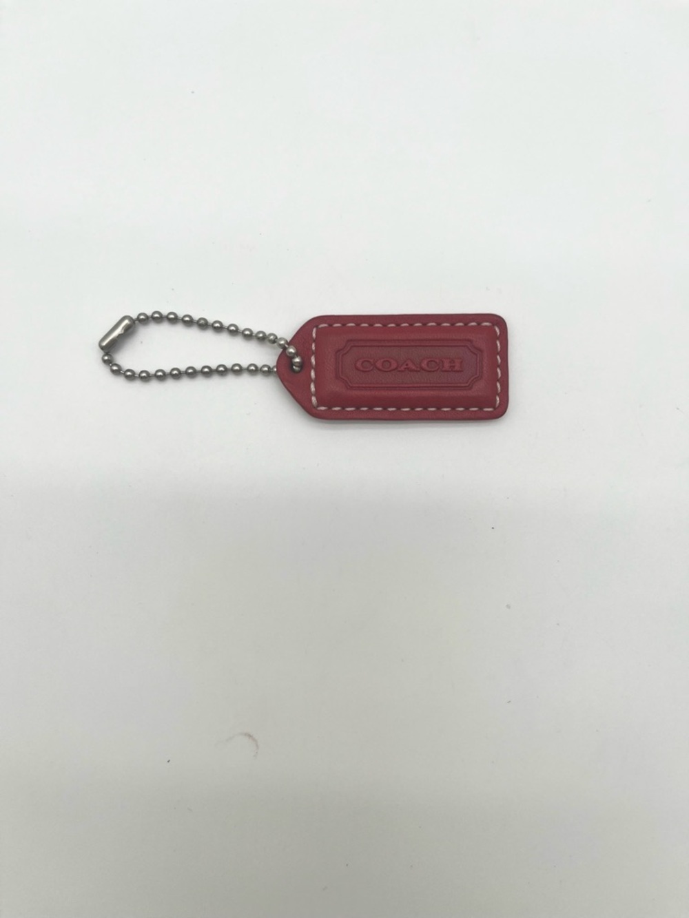 Coach Vintage Leather Hang Tag Red
